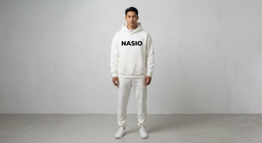 NASIO Premium Off-White Drop-Shoulder Hoodie