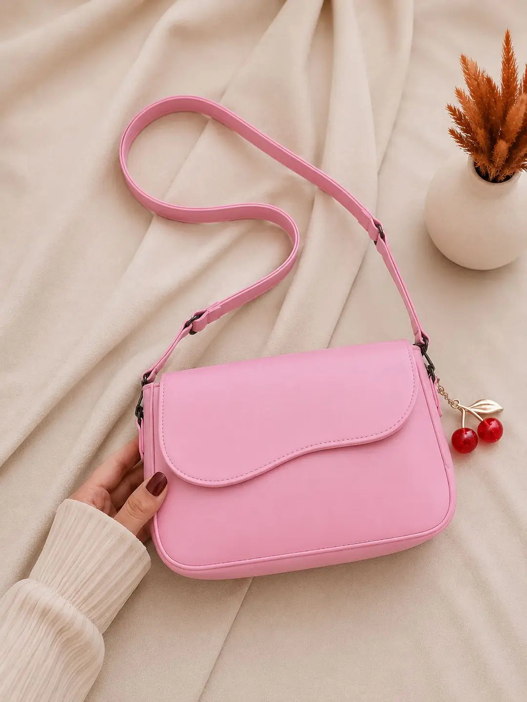 Girls's Leather Plain Purse